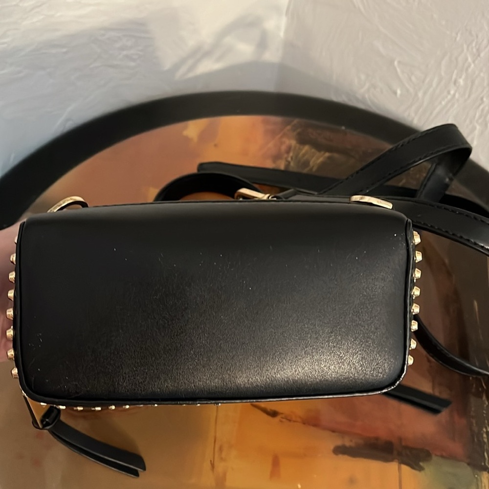 Michael Kors Black Mini Bag with Gold Accents - Picture 8 of 15
